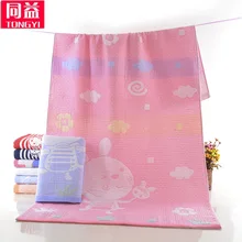 Семейное трехслойное Марлевое полотенце из чистого хлопка для детей и взрослых, 70*140, мягкое плотное супер впитывающее банное полотенце