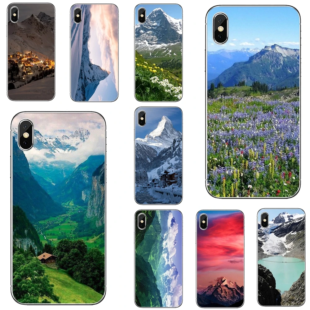Чехол для мобильного телефона Swiss-Alps-Nature-Mountain-горизонтальный LG G5 G6 G7 Q6 Q7 Q8 Q9 V10 V20 V30 X