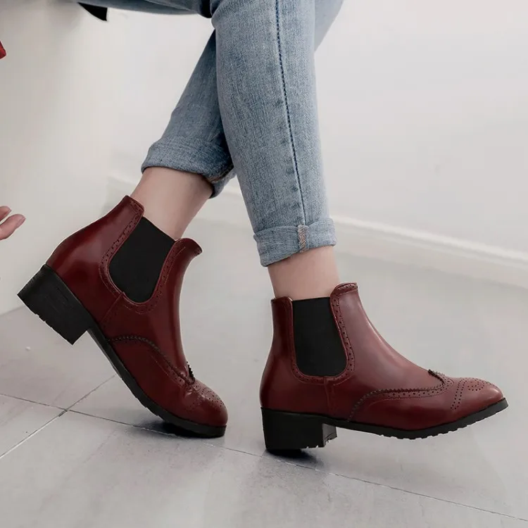

Big Size 9 10 11 12 boots women shoes ankle boots for women ladies boots shoes woman winter Stretch fabric splicing sleeve