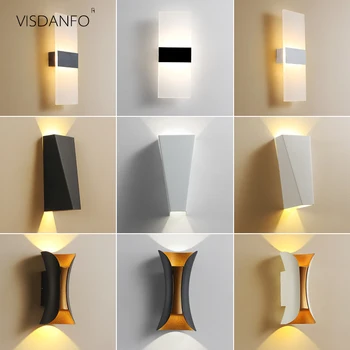 

visdanfo Nordic bedside room bedroom wall lamps lights fixtures wall sconce creative aisle indoor lighting For Bath Corridor