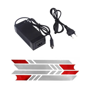 

Battery Charger Adapter for Xiaomi Mijia M365 Electric Scooter Fold Skateboard Eu Plug with Reflect Light Tags Pastor Decals Nig