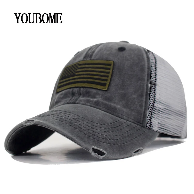 

Бейсболка Мужская, с сеткой, с американским флагом США