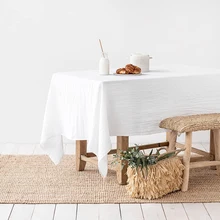 

Linen Tablecloth,Soft and Comfortable Rectangle Dust-Proof Table Cover,for Kitchen Dinning Party Tea Table Decoration