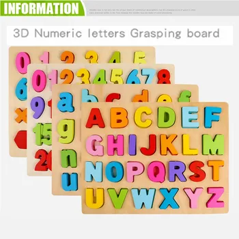 

Building Blocks Alphanumeric Board Enlightenment Board Baby Puzzle jigsaw picture puzzles Funny for adults children kids games