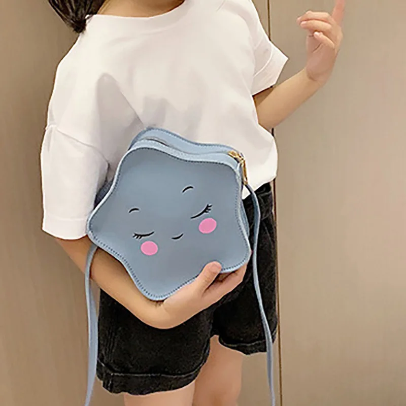 Детская милая сумочка с пятиконечной звездой, модная детская сумка-мессенджер на плечо для девочек, новое поступление