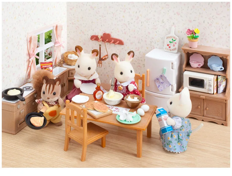 Sylvanian Families игрушка Sylvanian Families диван Трехкомпонентный набор игровой домик для девочек модель Мебель для комнаты 4464