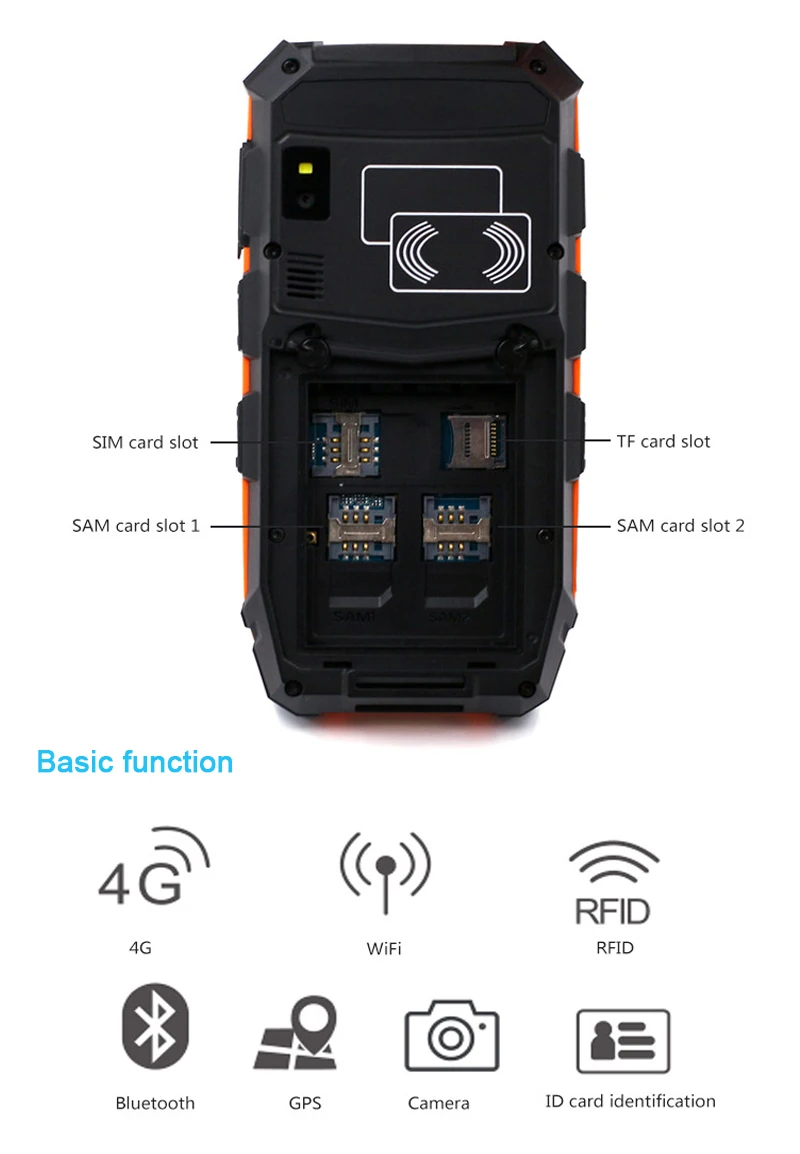 FONKAN Android 7,0 Bluetooth wifi 3g 4G RFID UHF Смарт КПК ручной считыватель Промышленный Портативный дисплей 5 дюймов ips 2-3M