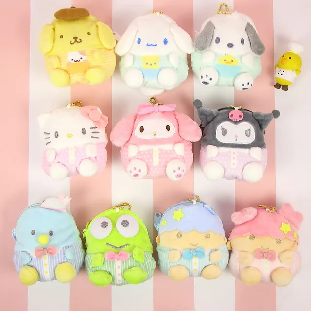 Kawaii Sanriod Anime Series Mymelody Kuromi Kitty Cinnamoroll Cute Plush Doll Coin Purse Halloween Boy Girl Gift 2