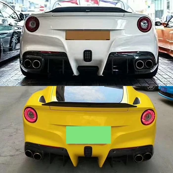 

Use for Ferrari F12 berlinetta rear diffuser 2013 2014 year accessories body kit rear bumper lips real carbon fibre