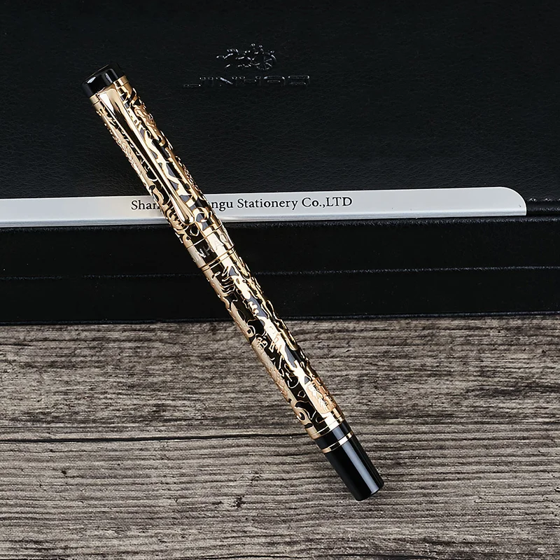 Jinhao dragon luxury 5000 fountain pen high quality electroplating 0.5mm nib New Calligraphy Pen Student Gift for Business Offic (2)
