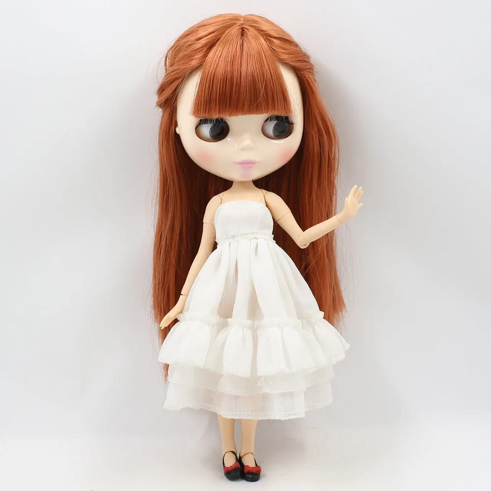 

Blyth doll Joint Body Red Brown Hair With Bangs Suitable DIY bjd blyth dolls for sale