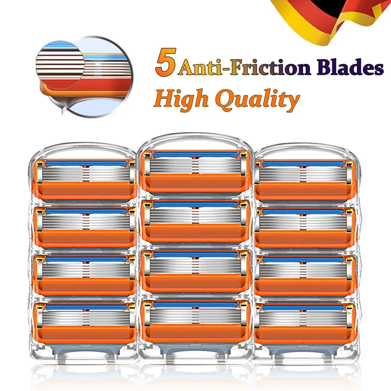 Razor-Blades Manual Gillette Proglide Fusion-5 Replacement-Heads Face-Shaver Shave-Tools