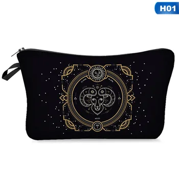 

12 Constellation Cosmetic Bag Storage Bag Mysterious Women Girls Travel Portable Makeup Bag Cosmetic Make Up Bag Dropship New
