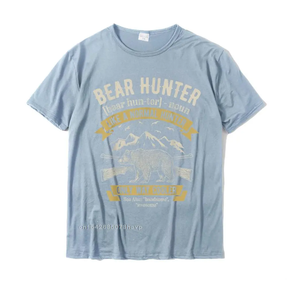 Cool Short Sleeve Tops & Tees Father Day Crewneck 100% Cotton Men's T Shirts Normal Cool Tops Shirts 2021 Popular Bear Hunter T shirt Vintage Hunting Funny Hunters Definition T-Shirt__2922. navy