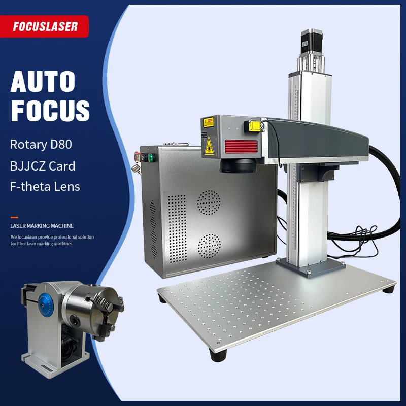 Auto Focus Fiber Laser Jpt Raycus Marking Machine 20w 30w 50w Metal Engraver Gold Silver Stainless Steel Card Cutting |