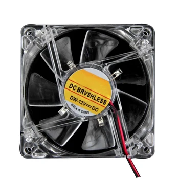 

Fan Size: 80x80x25mm Colorful Quad 4-LED Light Neon Clear 80mm PC Computer Case Cooling Fan heatsink fan