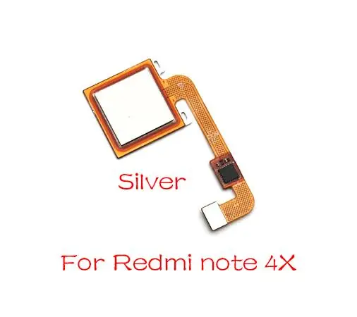 Для Xiaomi Redmi Note 4 4X5 5A 3 Pro Главная Кнопка отпечатков пальцев сенсор разъем гибкий кабель запасные части - Цвет: Redmi Note 4X Silver