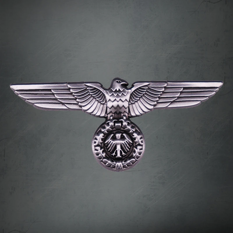 WWI WWII German Waffen SS Visor Cap Eagle Metal Badge Brooch | Украшения и аксессуары