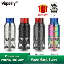 Бесплатный капельный наконечник подарки Vapefly Brunhilde Top Coiler RTA 8 мл емкость с SS Hollow Construction & Dual Coil Building E-cigarette