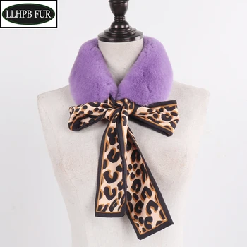 

Hot Sell Girls 100% Natural Rex Rabbit Fur Ribbon Scarves Winter Women Warm Real Fur Scarf Fashion Lady Genuine Fur Neckerchief