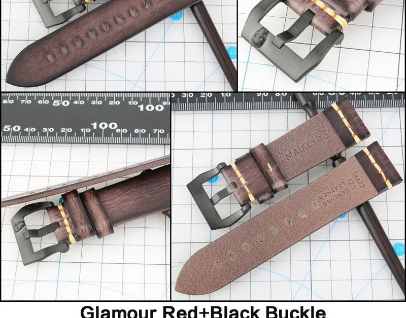 Maikes Watch Accessories Genuine Leather Watchband 20mm 22mm For Samsung Gear s3 Replacement 18mm PUNK Watch Strap Bracelets