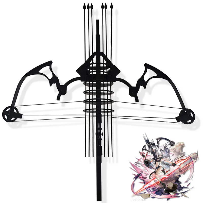 

Hot China Game Arknights Black Schwarz Amiya Cosplay Costume Prop Weapon Bow and Arrow PVC Props for Halloween Christmas Party