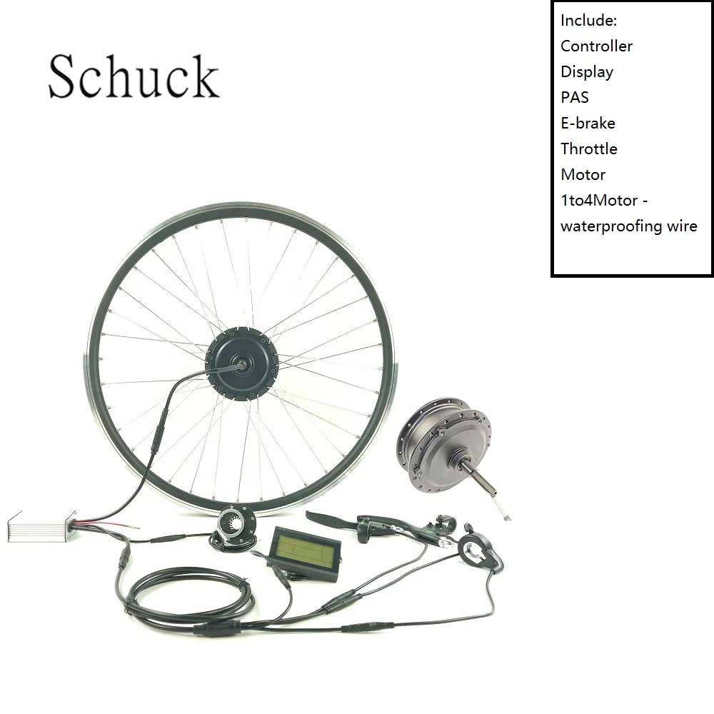 SchuckE Bike Kit Rear ROTATE Wheel Motor With Display KTLCD3 36V500W Electric Bike waterproof Kit Hub Brushless Controller