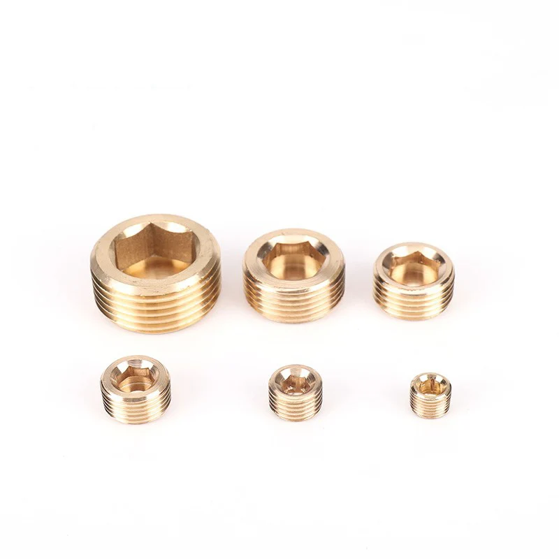 Embout de tuyau en laiton à filetage mâle, tête hexagonale, raccord de  bouchon, adaptateur de connecteur de couremplaçant, cuivre 1/8 , 1/4, 3/8  , 1/2, 3/4 - AliExpress