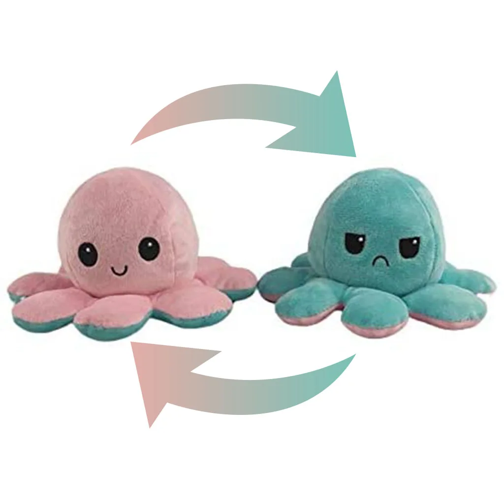 Обратная вечерние мягкая двойная Кара Осьминог Pulpo Милая вечевечерние талисман