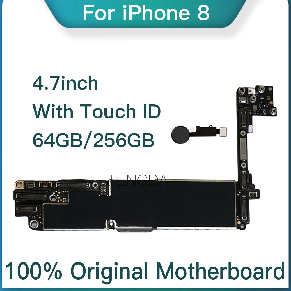 100% разблокированная материнская плата для iPhone 8 оригинальная с распознаванием