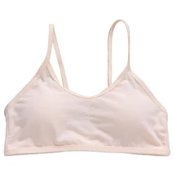 Soutien gorge en coton rembourré pour adolescentes, 2 pièces, sous vêtements de couleur unie, pour jeunes filles, Yoga, sport, entraînement, nouvelle collection 