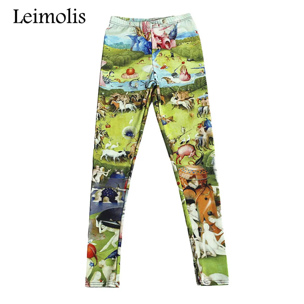 

Leimolis 3D print remote date Harajuku punk High Waist workout push up spandex plus size fitness leggings women pants