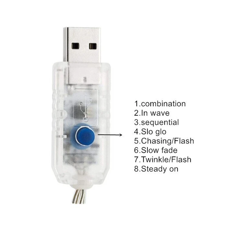 USB светодиодный Сказочный светящаяся гирлянда светодиодный шар сказочные огни водонепроницаемые рождественские вечерние наружные Свадебные огни с дистанционным управлением