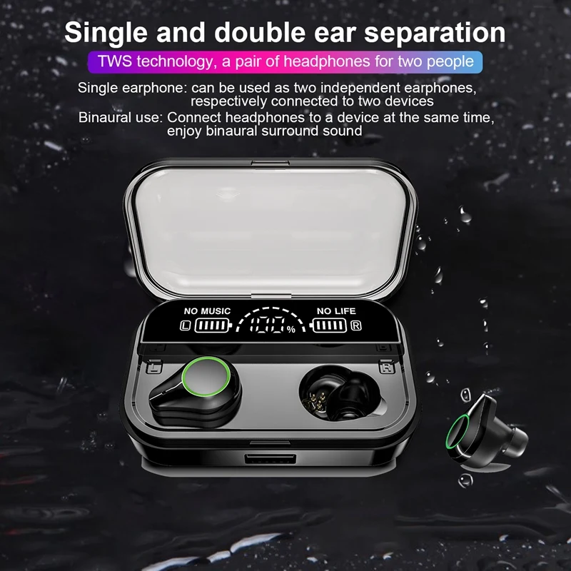 T10 TWS Bluetooth гарнитура с контактом отпечатков пальцев HD Стерео шумоподавление игровая гарнитура беспроводные Bluetooth наушники