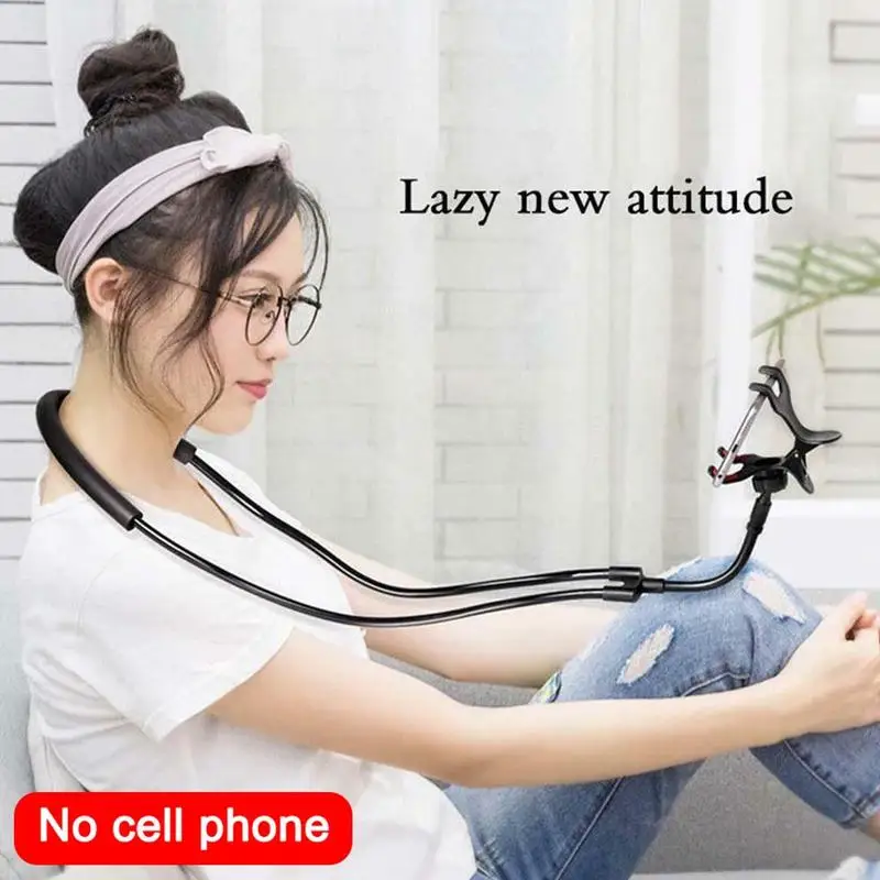 flexible phone holder New Flexible Mobile Phone Hanging Holder Neck Necklace Office Stand Holder Xiaomi Smartphone Home Bracket For Iphone Necklace best mobile holder for car