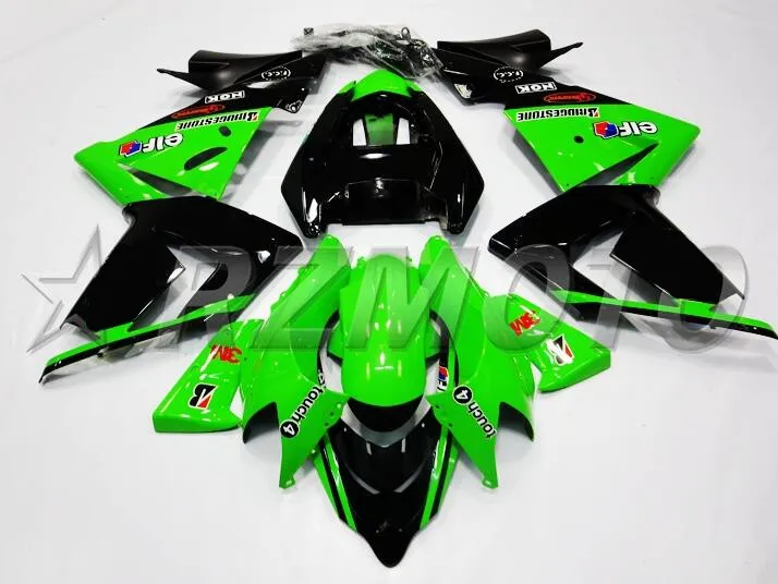 Стиль ABS обтекатель комплект подходит для kawasaki Ninja ZX10R 2004-2005 04 05 10R cool кузов холодный зеленый черный