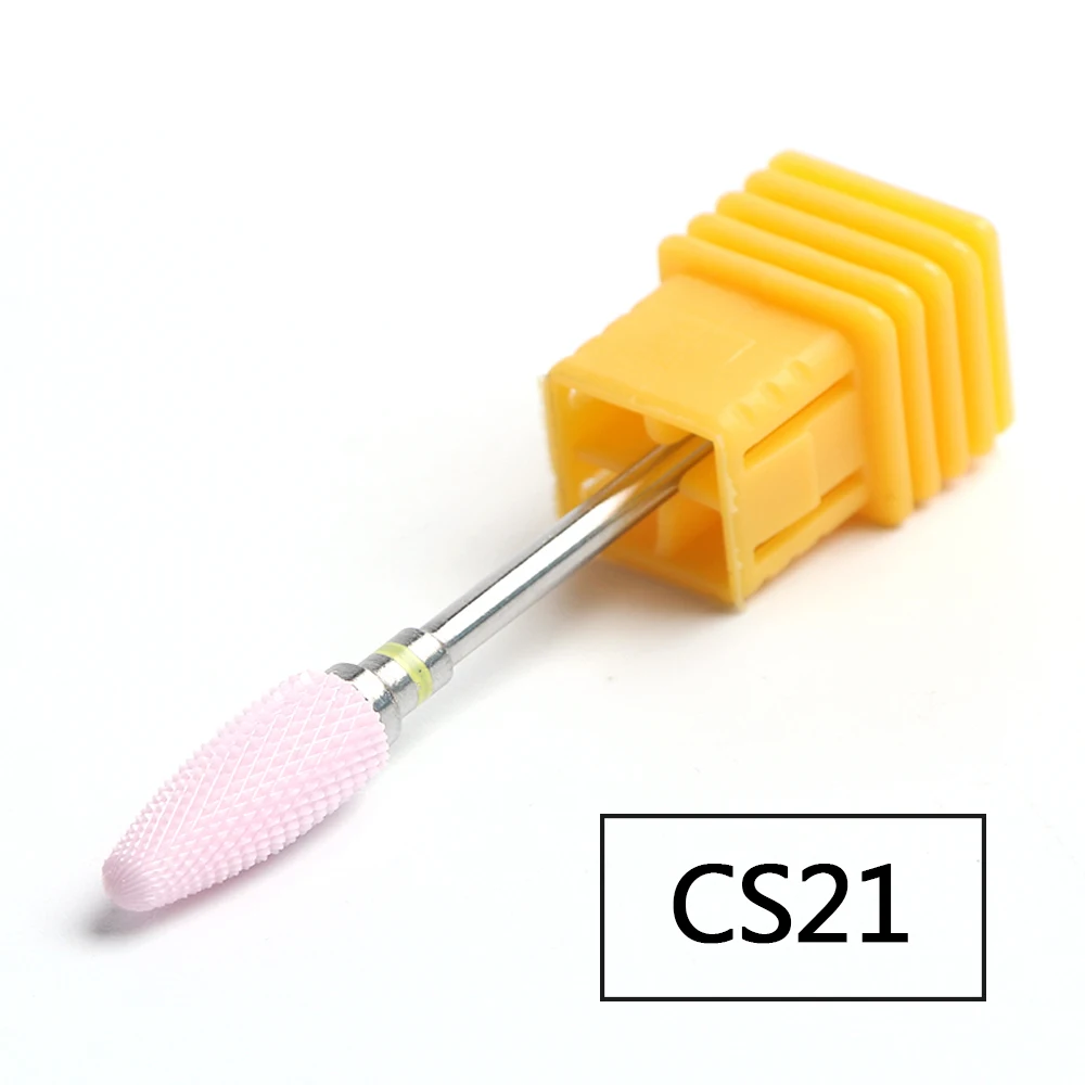 CS21 27 типов фрезы для ногтей радужные вольфрамовые электрические фрезы для снятия геля твердосплавные керамические фрезы художественные инструменты LYCS1-27 - Цвет: CS21