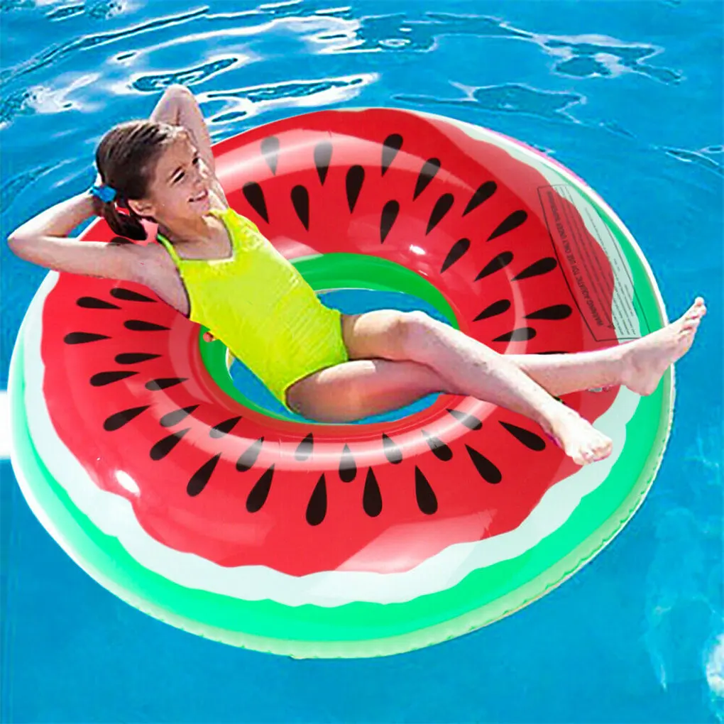 Watermelon Inflatable Pool Float Circle Swimming Ring for Kids Adults Giant Swimming Float Air Mattress Beach Party Pool Toys