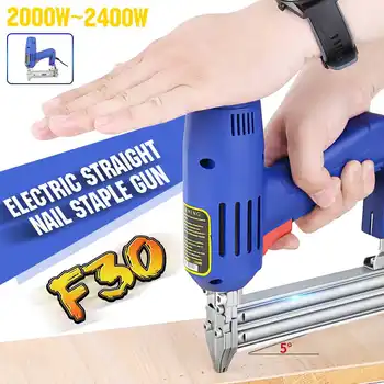 

Doersupp Electric Straight Nail Gu 2000W 220V Heavy-Duty Woodworking Tool High Power Electrical Staple Nail Woodworking Tools