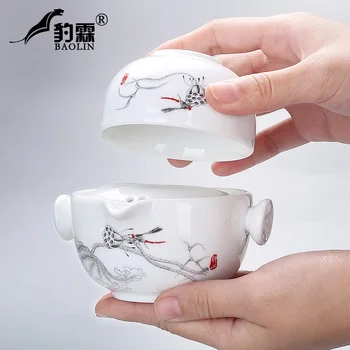 

Crack cup a pot of a portable travel ceramic kung fu tea tea set tea tea to implement a complete set of