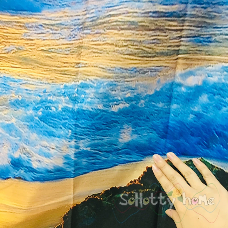 3d занавеска для душа модный Солнечный вид на скалистый пляж море