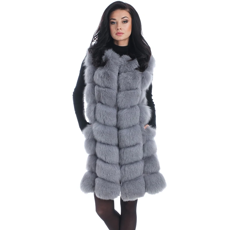 Жилет женский из искусственного лисьего меха|fur coat|fur coat fashionfox fur |