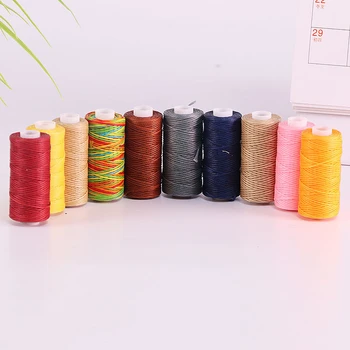 50M 0.8mm thickness Waxed Thread for Leather waxed Cord for DIY Handicraft Tool Hand Stitching Thread Flat Waxed Sewing Line 6