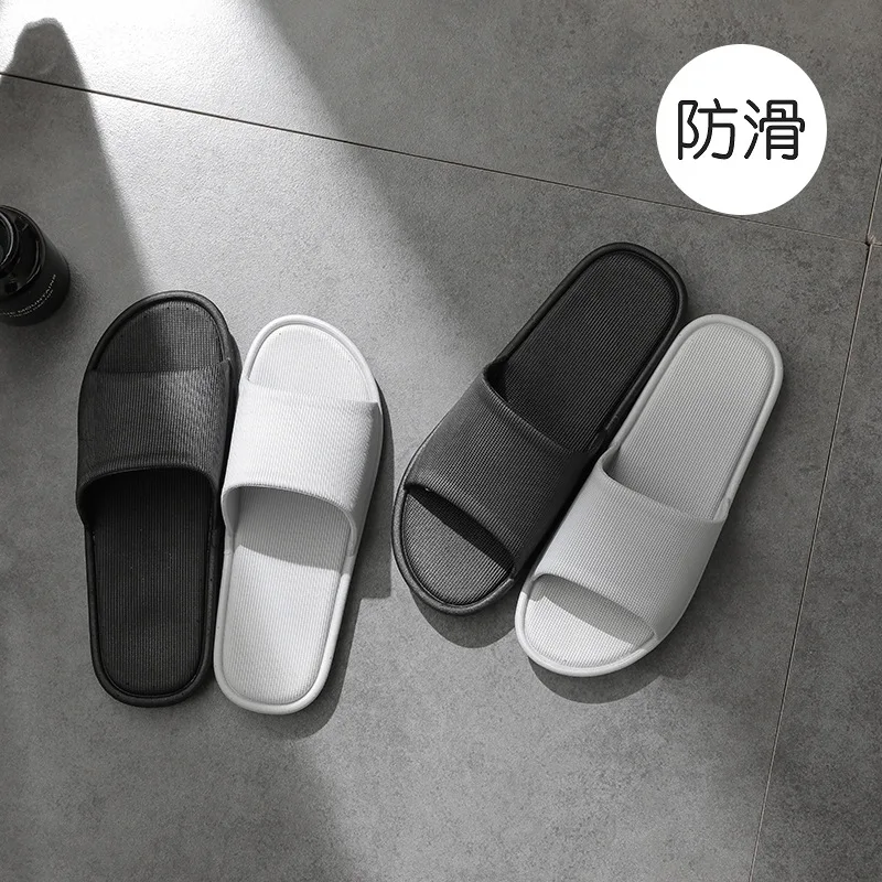 

2019 hot sale men's indoor couple home antiskid soft bottom bath bathroom slippers women's summer sandals slippers