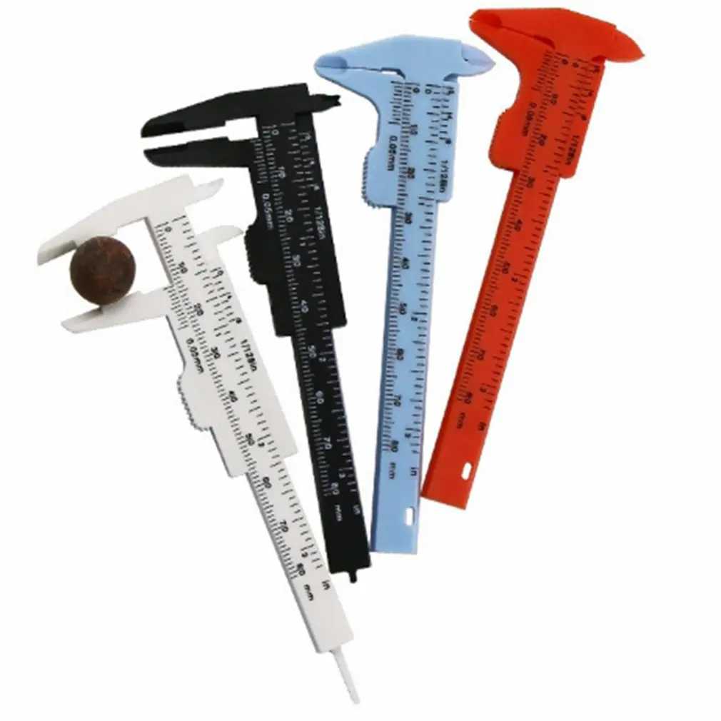 

0-80mm Double Scale Mini Plastic Vernier Caliper Micrometer Ruler Precision Measuring Tools Standard Vernier Caliper
