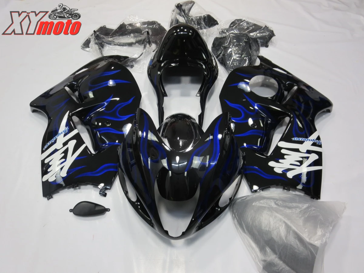 

Motorcycle Fairing Kit For Suzuki GSXR1300 97-07 Injection ABS Fairings GSXR 1300 hayabusa 1997-2007 Black Blue Flame Bodyworks