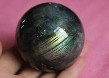 

WW 04967 Natural Labradorite Crystal Rough Sphere Ball Madagascar