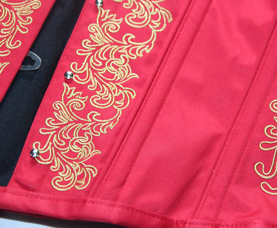 Aonve корсет под грудь Готическая Женская одежда синий красный Талия моделирующие Корсеты ремень для похудения сексуальное бюстье со стальным каркасом корсаж