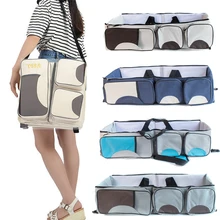 Портативная многофункциональная переносная детская кроватка, складная детская кроватка для новорожденных, пеленки для пеленок, сумка для мамы, сумка для младенцев O0243N10