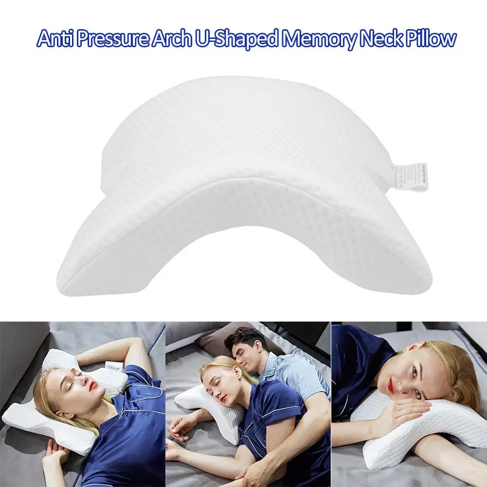 Arch U Shaped Curved Memory Foam Sleeping Neck Cervical Pillow